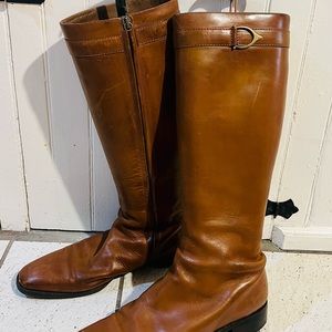 RALPH LAUREN Made In Italy  Brown Soft Leather Equestrian Style Riding Boots 10